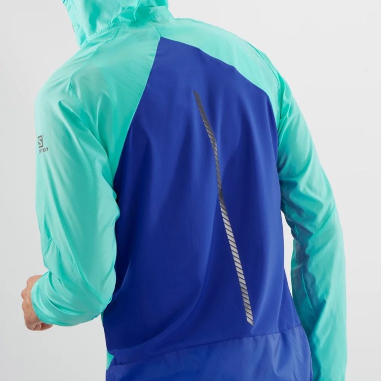 Salomon Bonatti Cross Men's Windbreaker Turquoise / Blue | CA 18O97